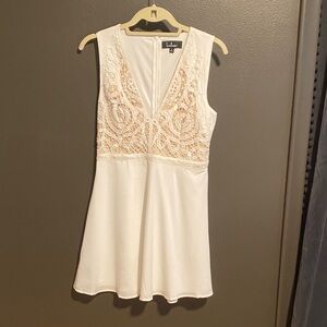 Lulu's Cream Lace Detail Dress